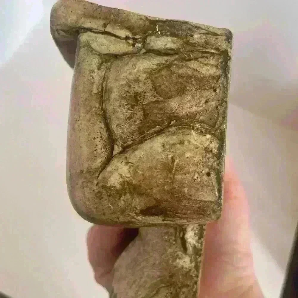 Ugly Ogre Troll Upside Down Large Feet Stone Statue